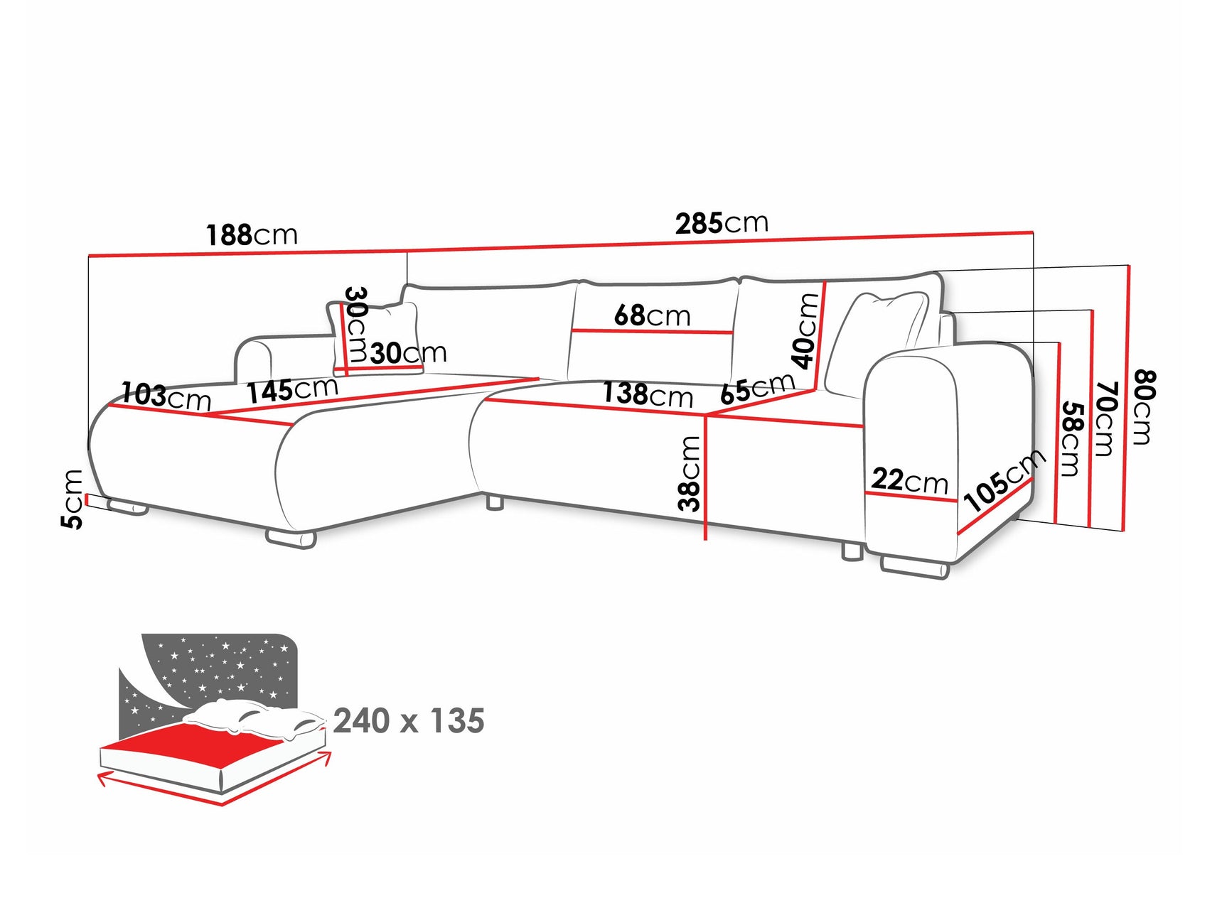 Hjørnesofa Comfivo 410 4376742