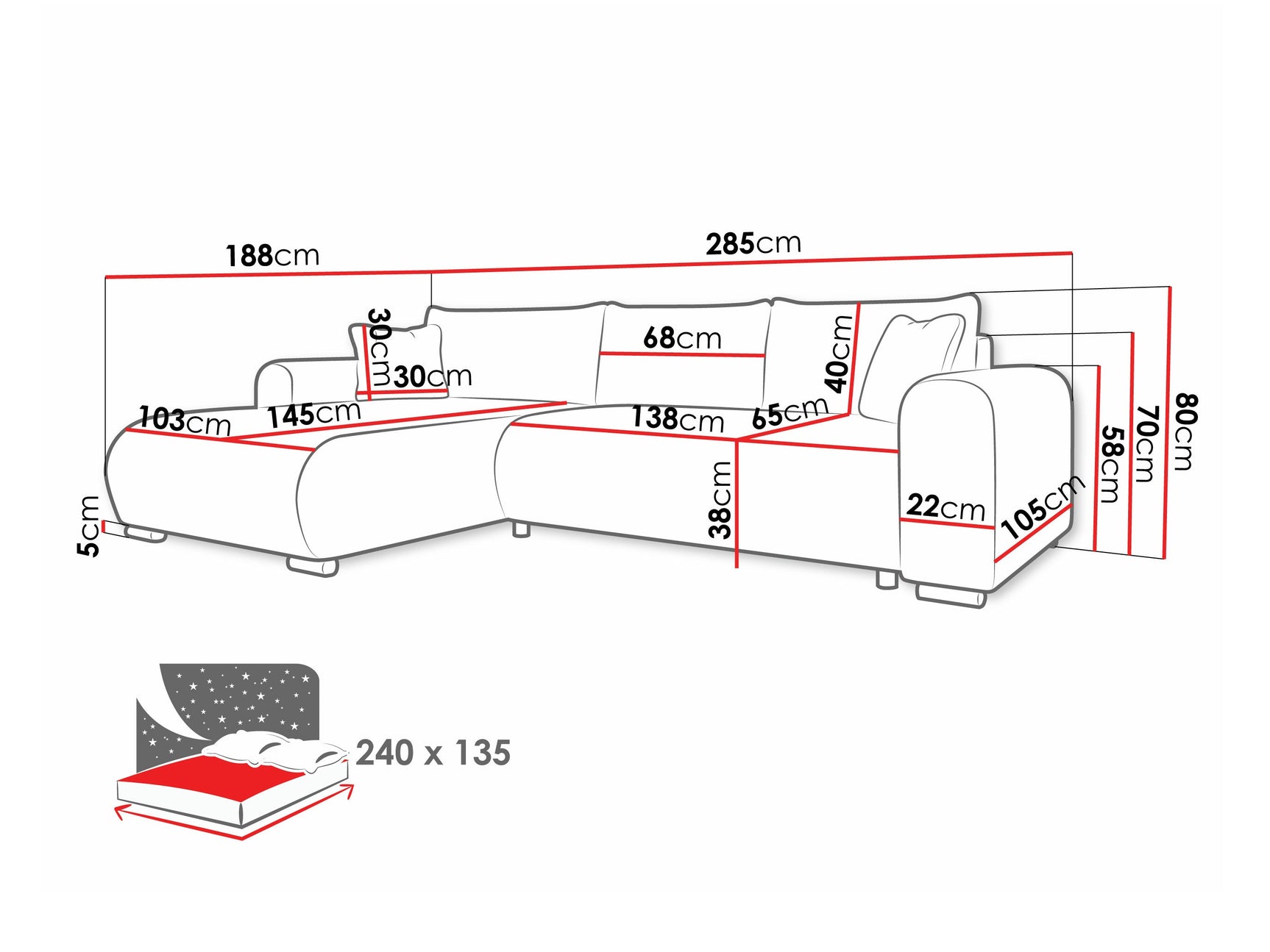 Hjørnesofa Comfivo 410 4376781