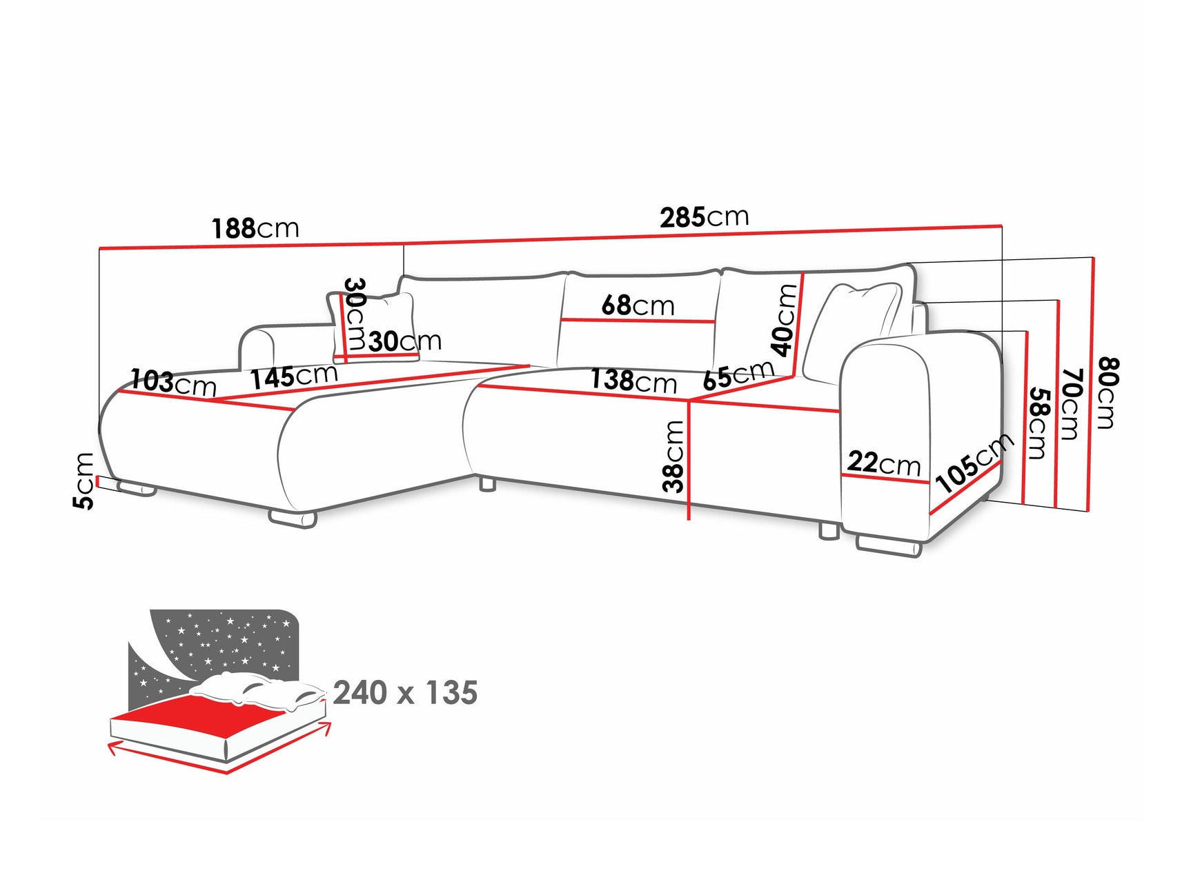 Hjørnesofa Comfivo 410 4376783