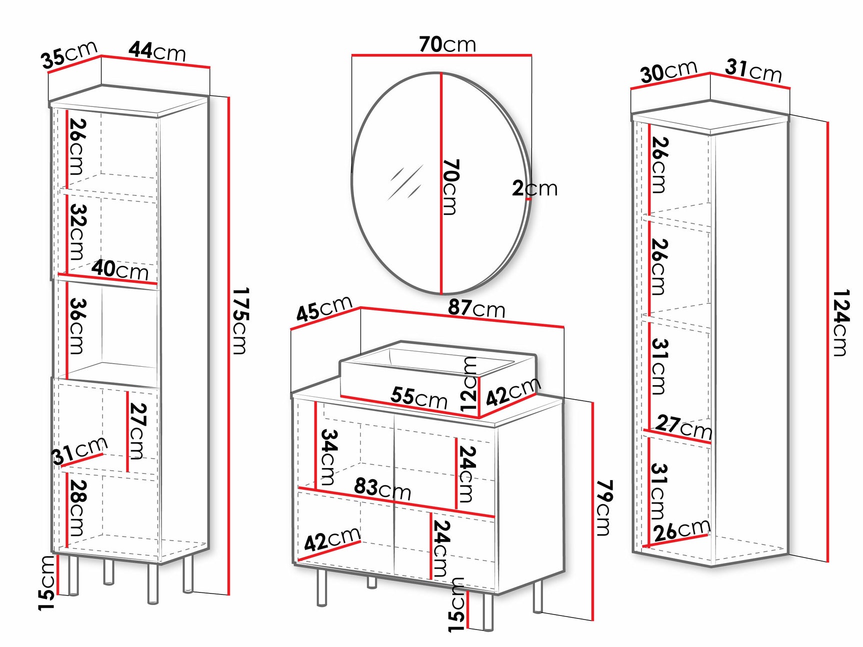 Badeværelsessæt Virdomi 113 4391253