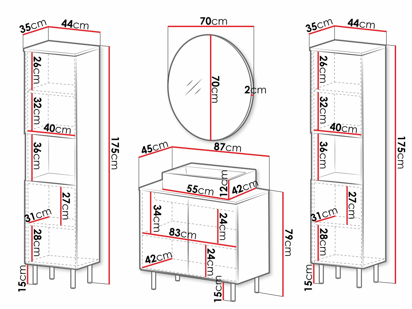 Badeværelsessæt Virdomi 114 4391263