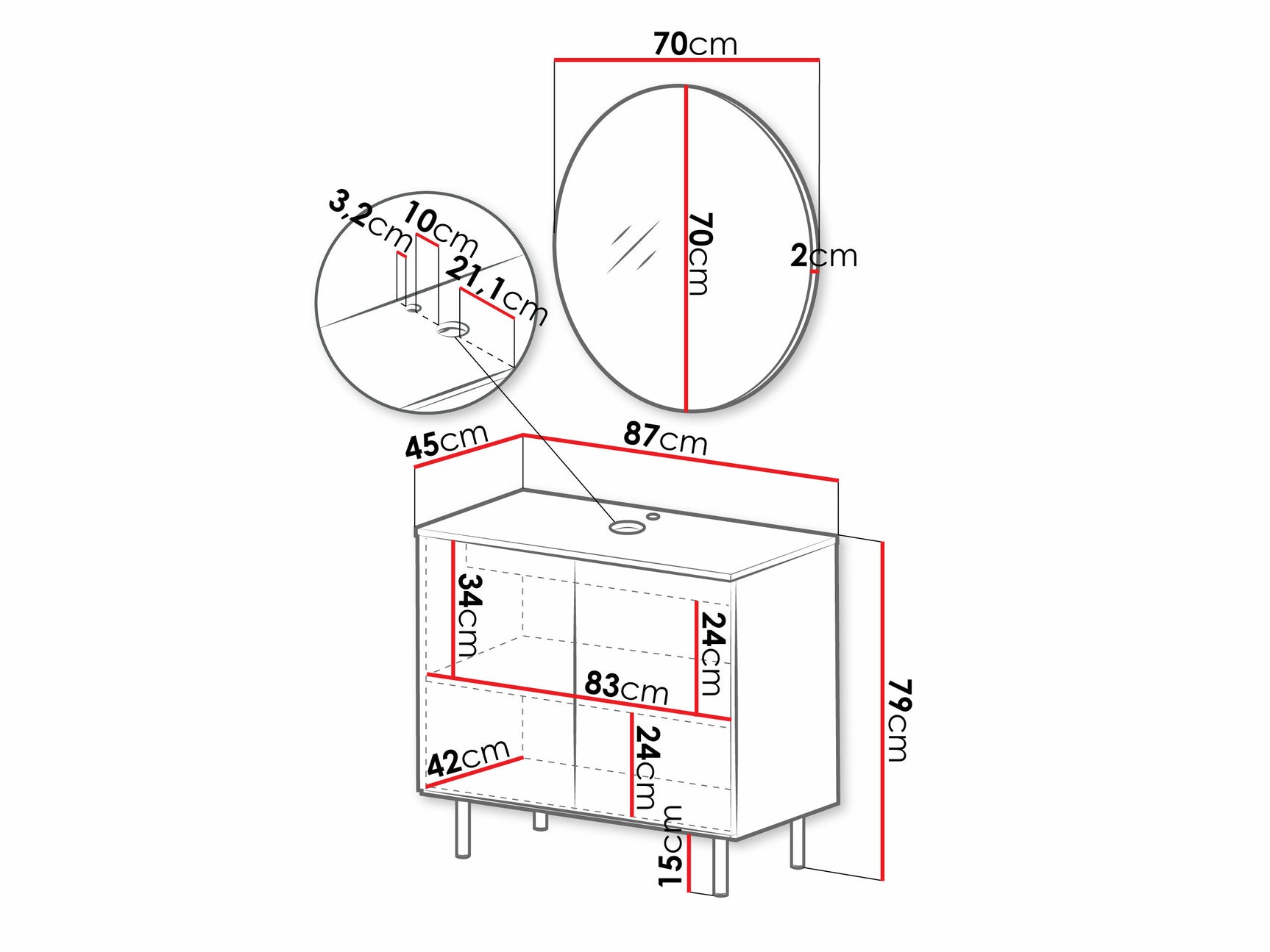Badeværelsessæt Virdomi 110 4393191