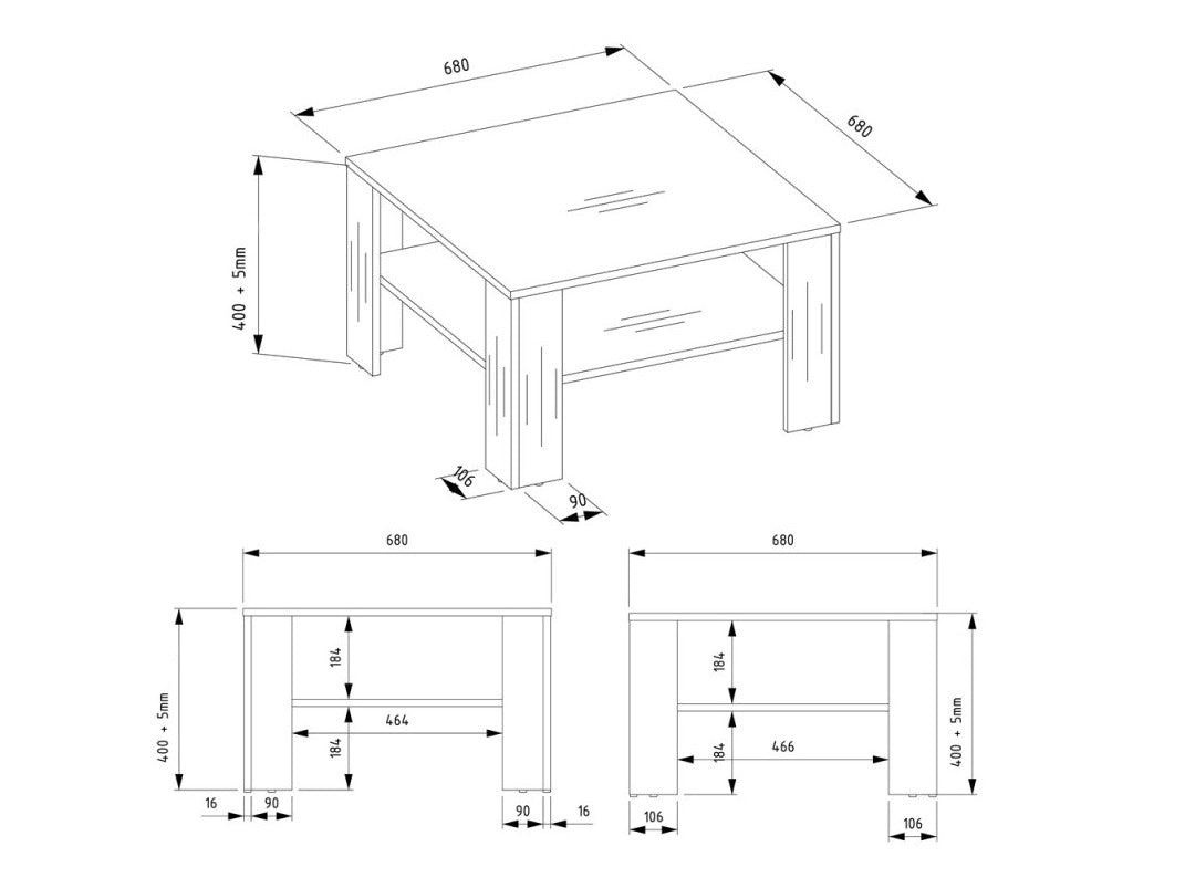 Sofabord Mandeville 358