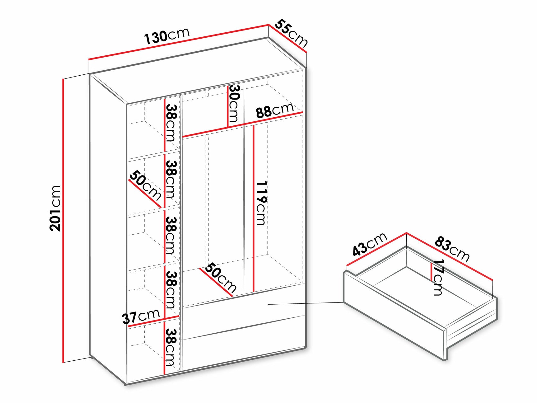 Garderobeskab Tivseva 100 4404854
