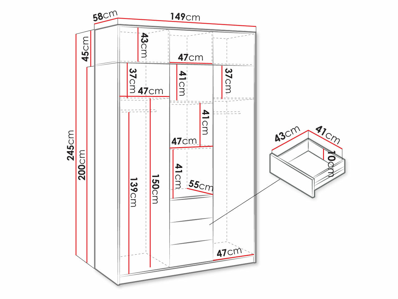 Garderobeskab Honolulu 221 4405018