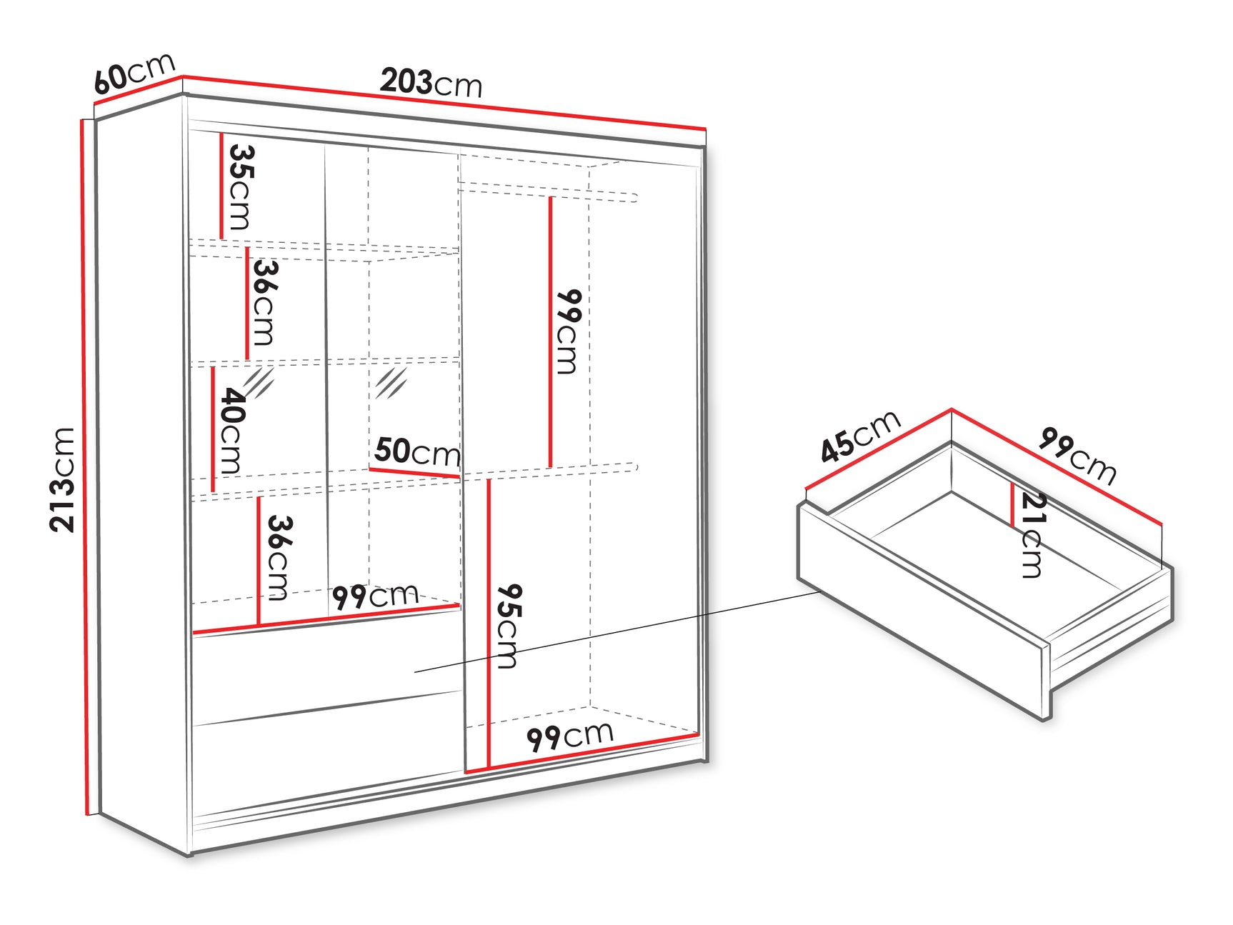 Garderobeskab Honolulu 246 4407355