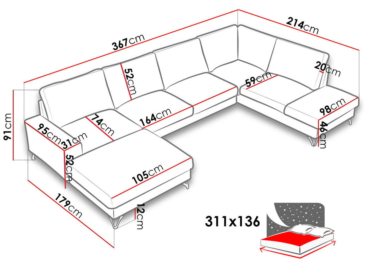 Hjørnesofa ComfiDream 113