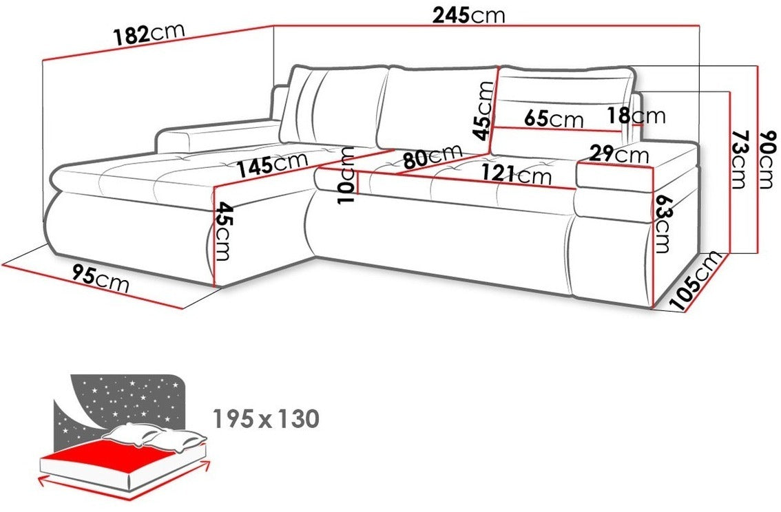 Hjørnesofa Temple 101