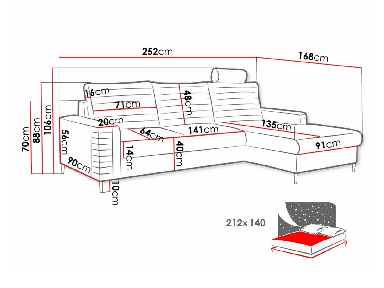 Hjørnesofa Comfivo 243