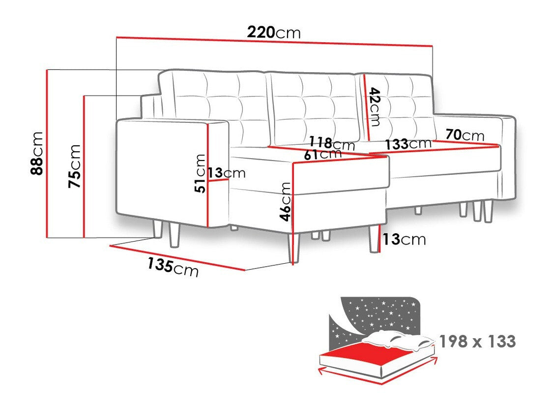 Hjørnesofa Columbus 108