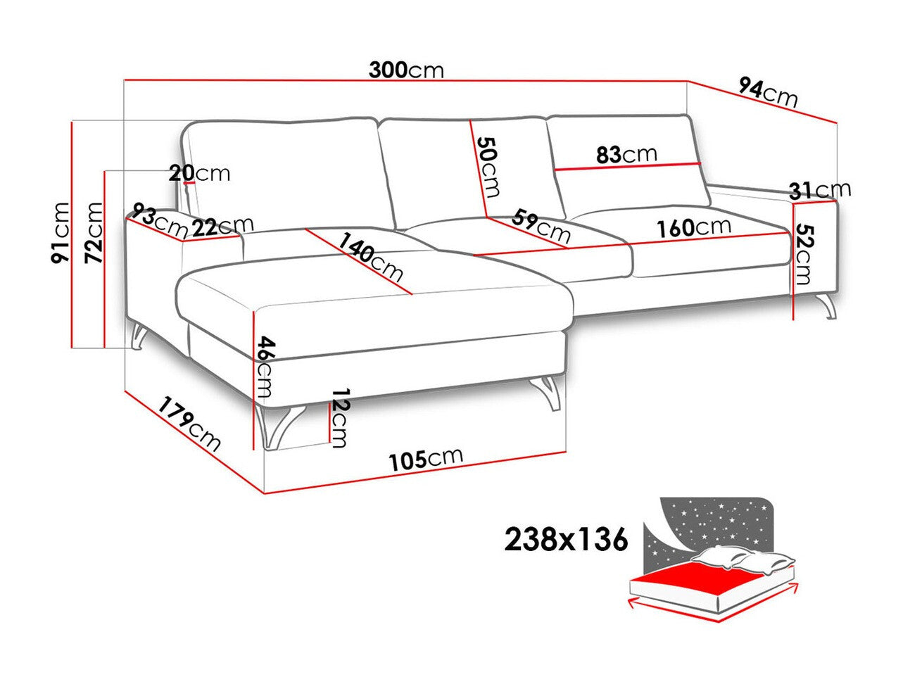 Hjørnesofa ComfiDream 111