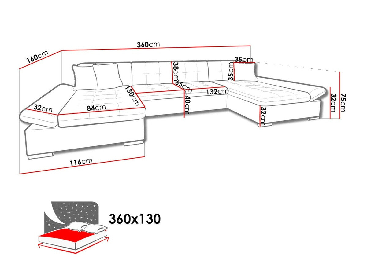 Hjørnesofa Comfivo 168