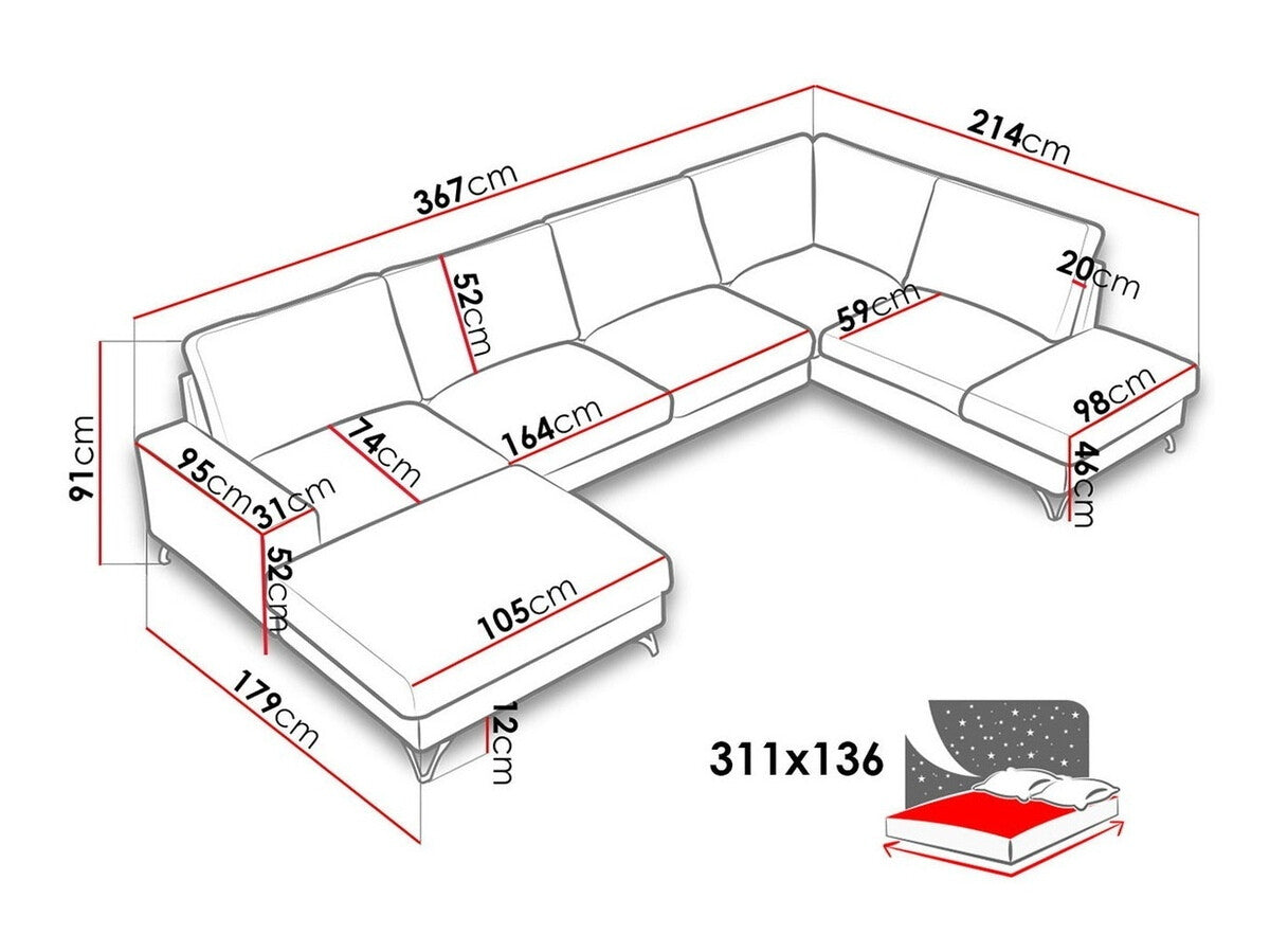 Hjørnesofa ComfiDream 113