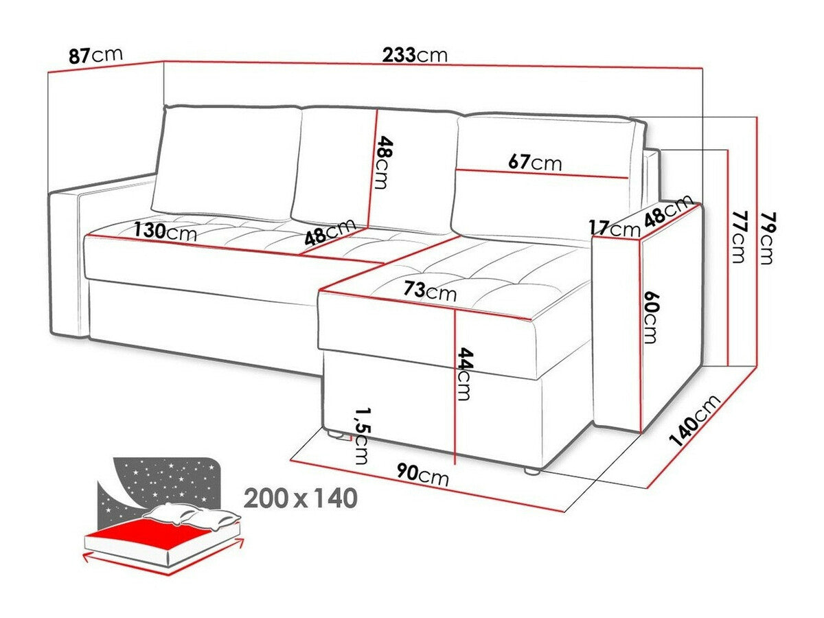 Hjørnesofa Tivdalu 116