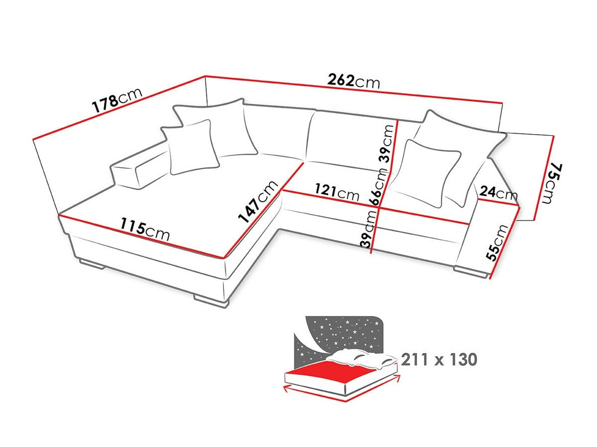 Hjørnesofa Kingsport 106