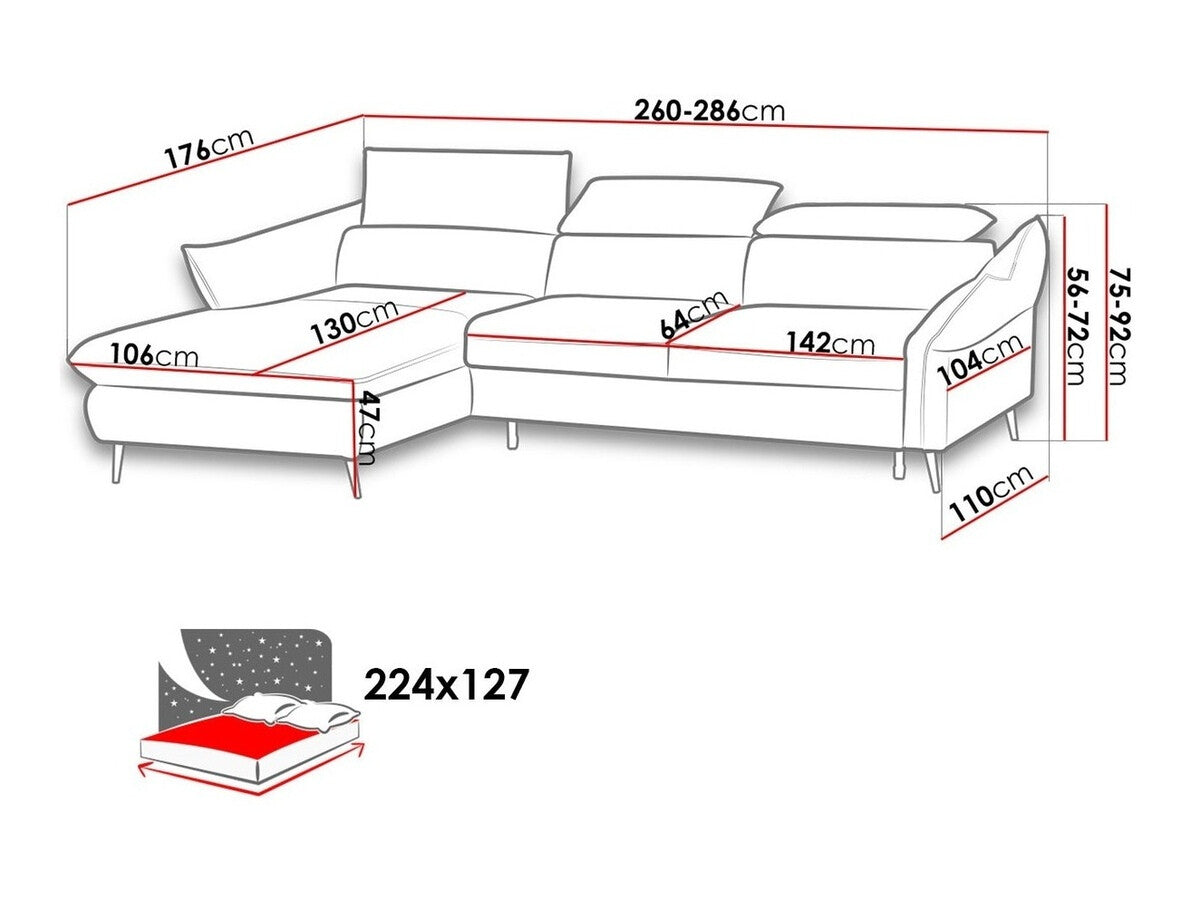 Hjørnesofa Lincoln 130