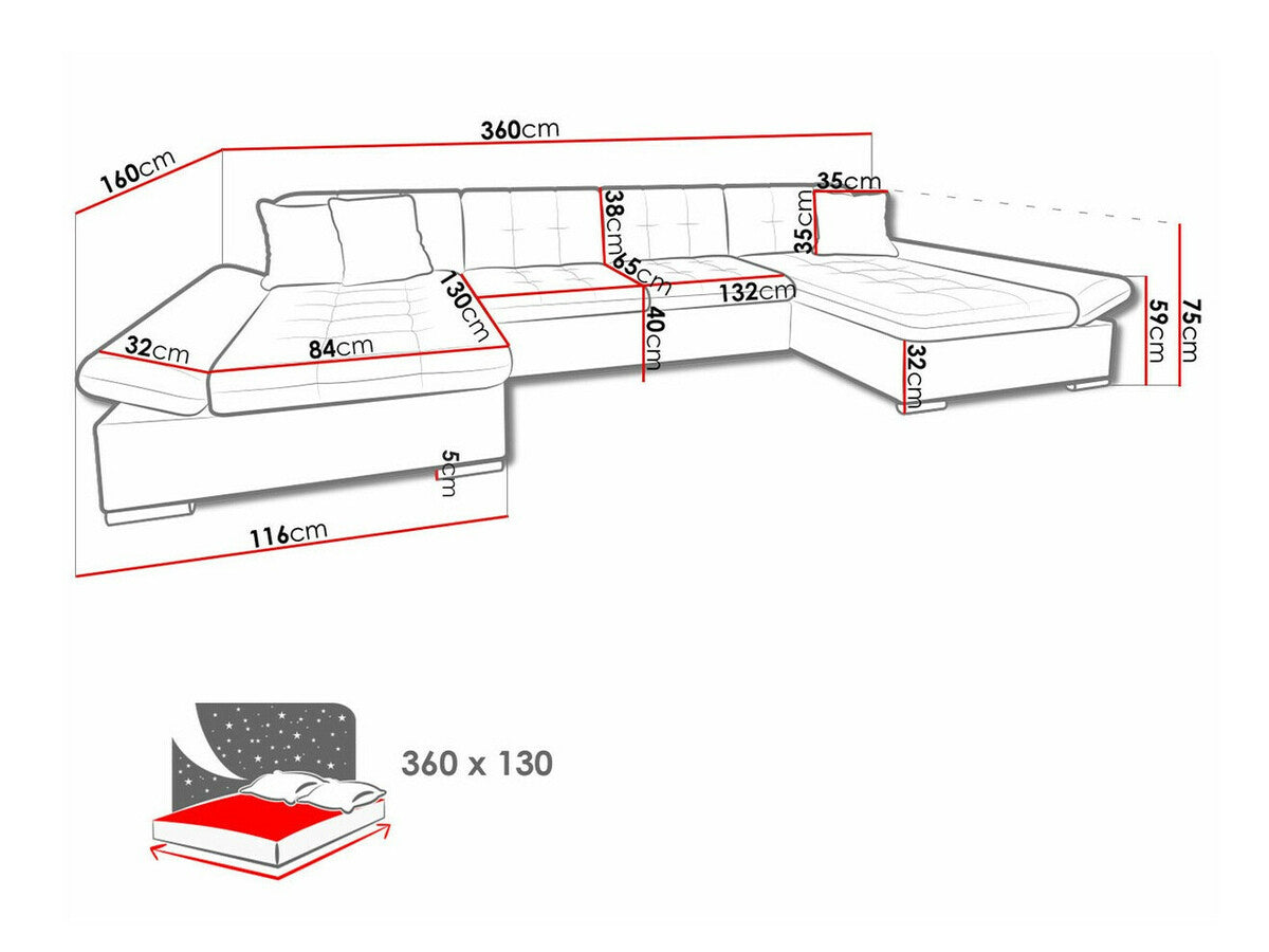 Hjørnesofa Comfivo 240