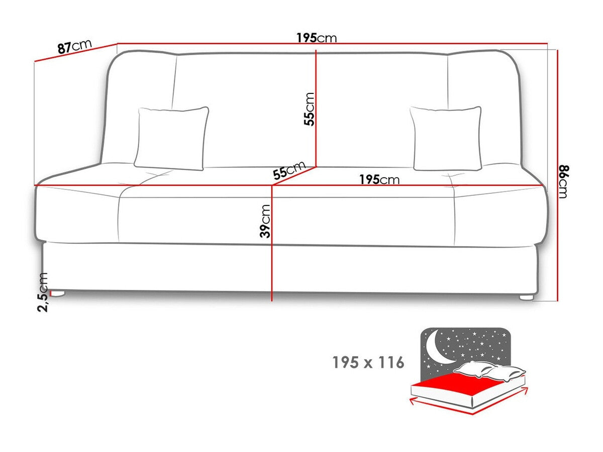 Sovesofa Comfivo 124