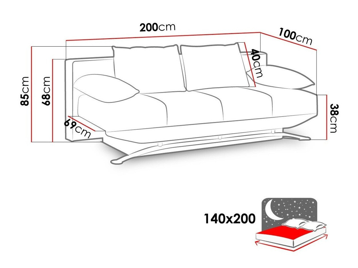 Sovesofa Providence 100