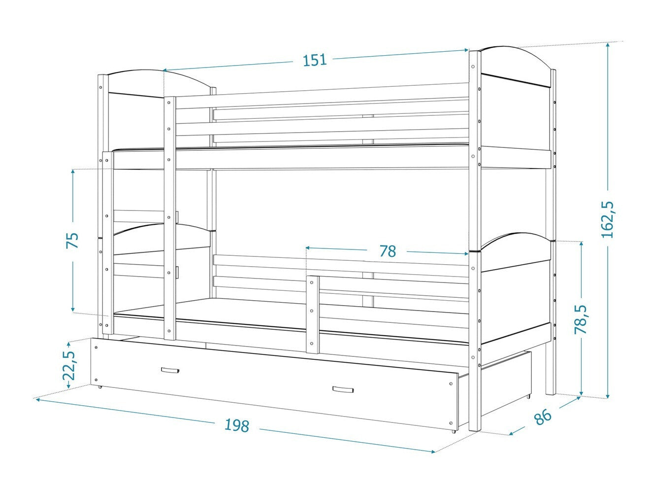Køjeseng Aurora 102