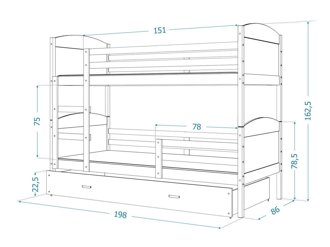 Køjeseng Aurora 102