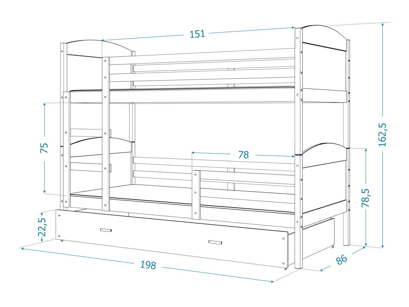 Køjeseng Aurora 102
