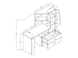 Skrivebord Akron L110