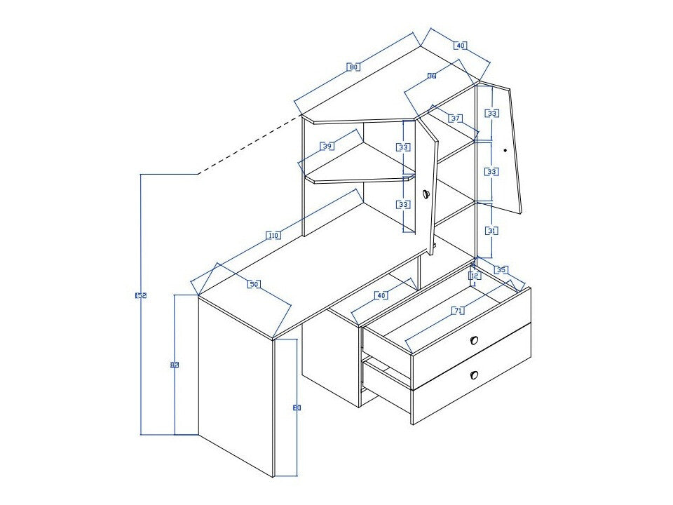 Skrivebord Akron L110