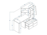 Skrivebord Akron L110