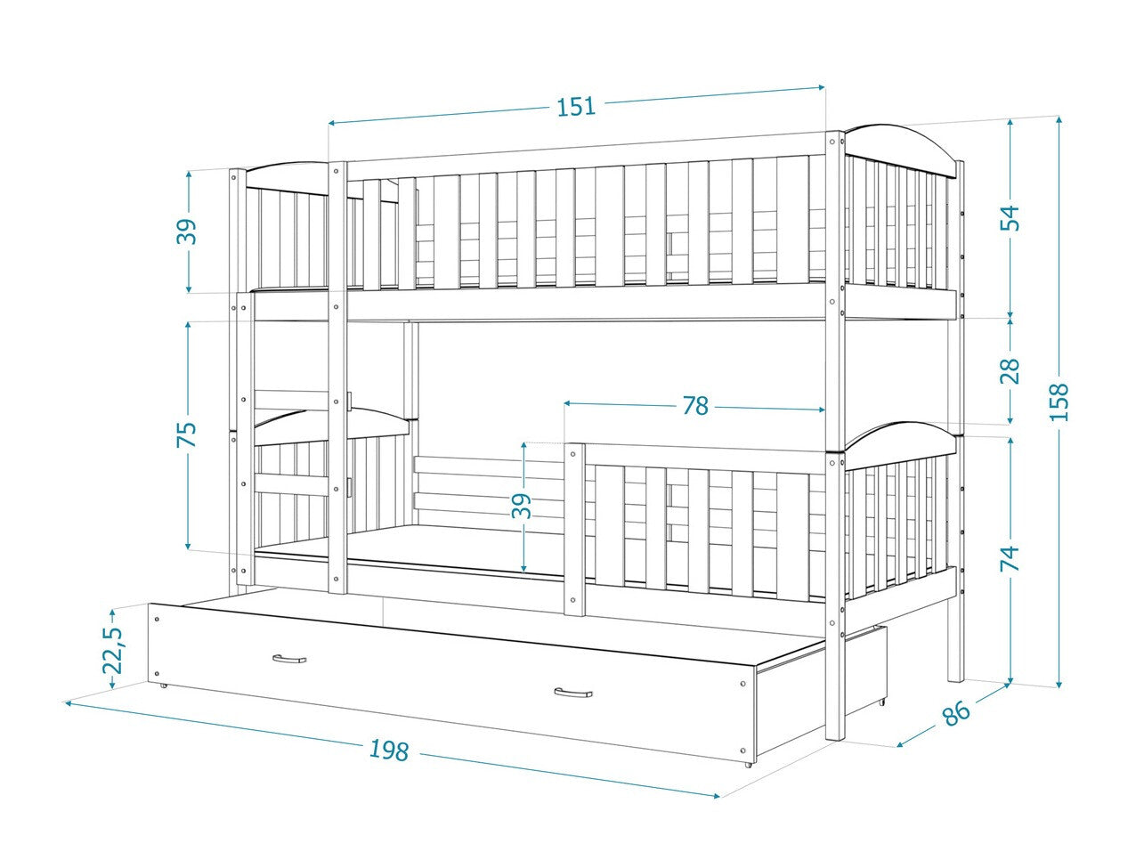 Køjeseng Aurora 105