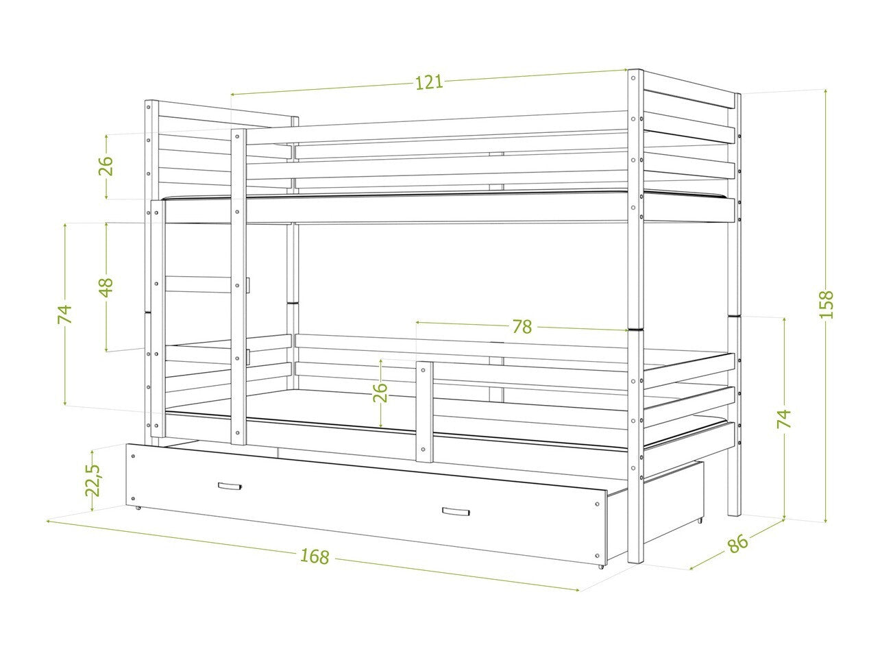 Køjeseng Aurora 106