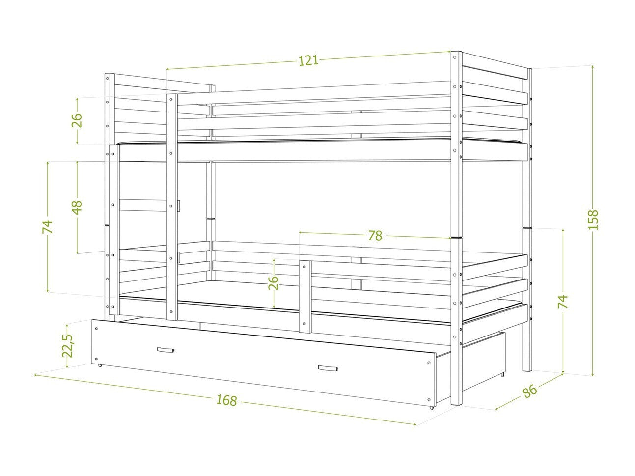 Køjeseng Aurora 106