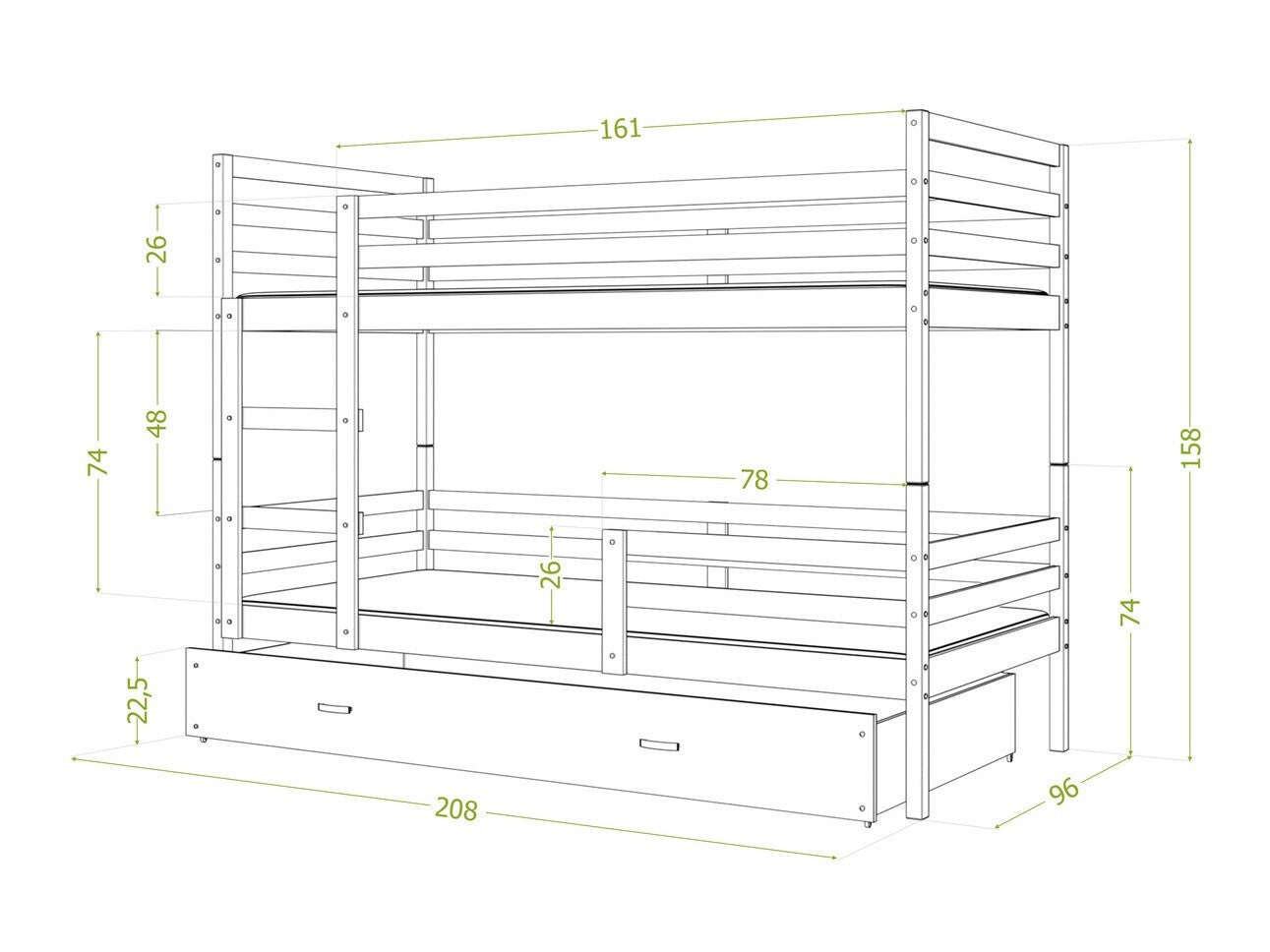 Køjeseng Aurora 109