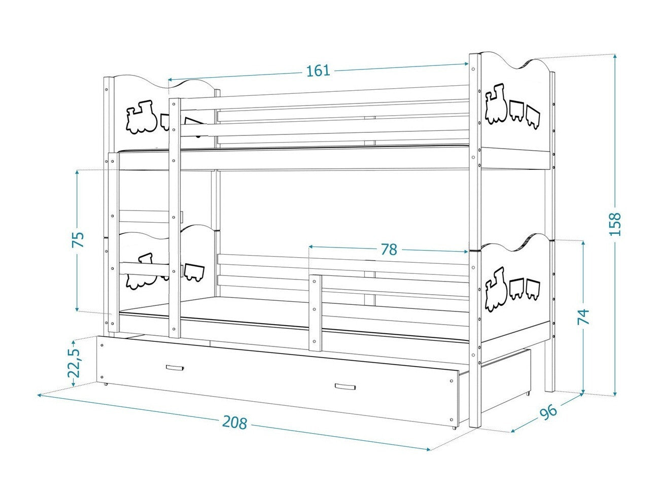 Køjeseng Aurora 112