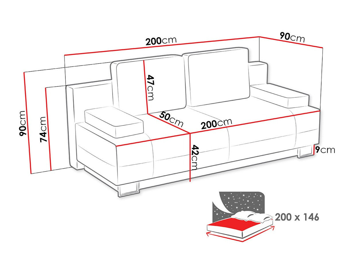 Sovesofa Columbus 143