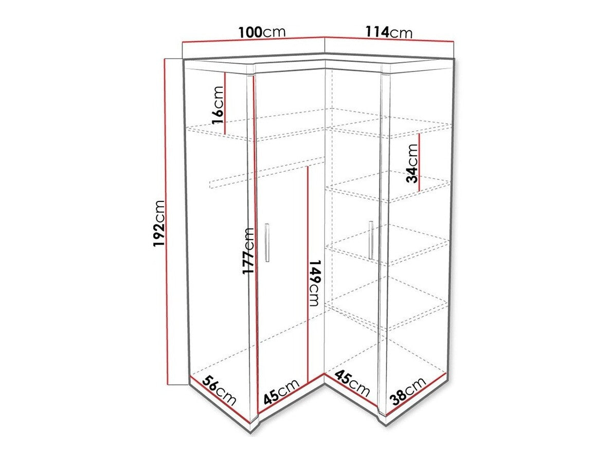 Corner wardrobe Stanton D119