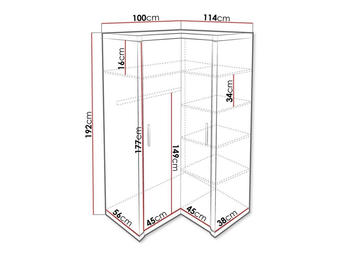 Corner wardrobe Stanton D119