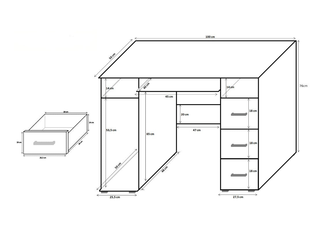 Skrivebord Murrieta A126