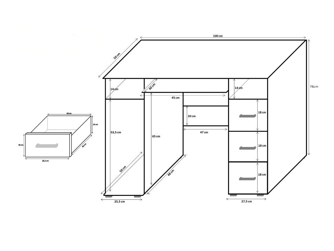 Skrivebord Murrieta A126