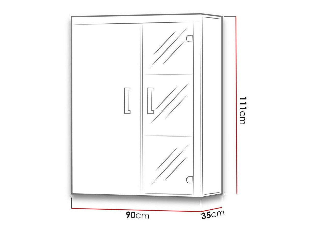 Wall mounted display cabinet Charlotte B101