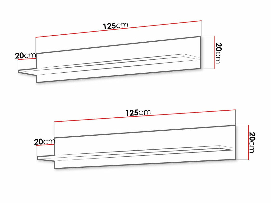 Hanging shelves set Charlotte E104