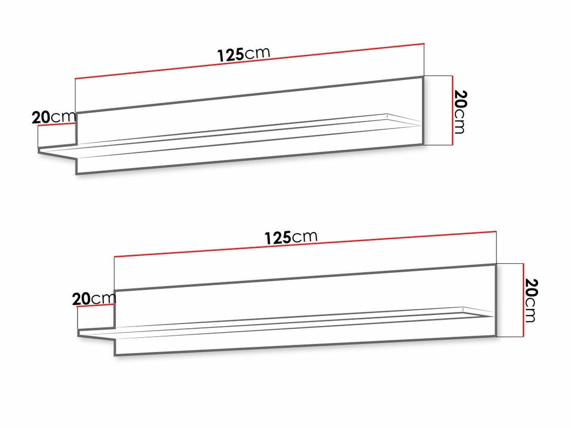 Hanging shelves set Charlotte E104