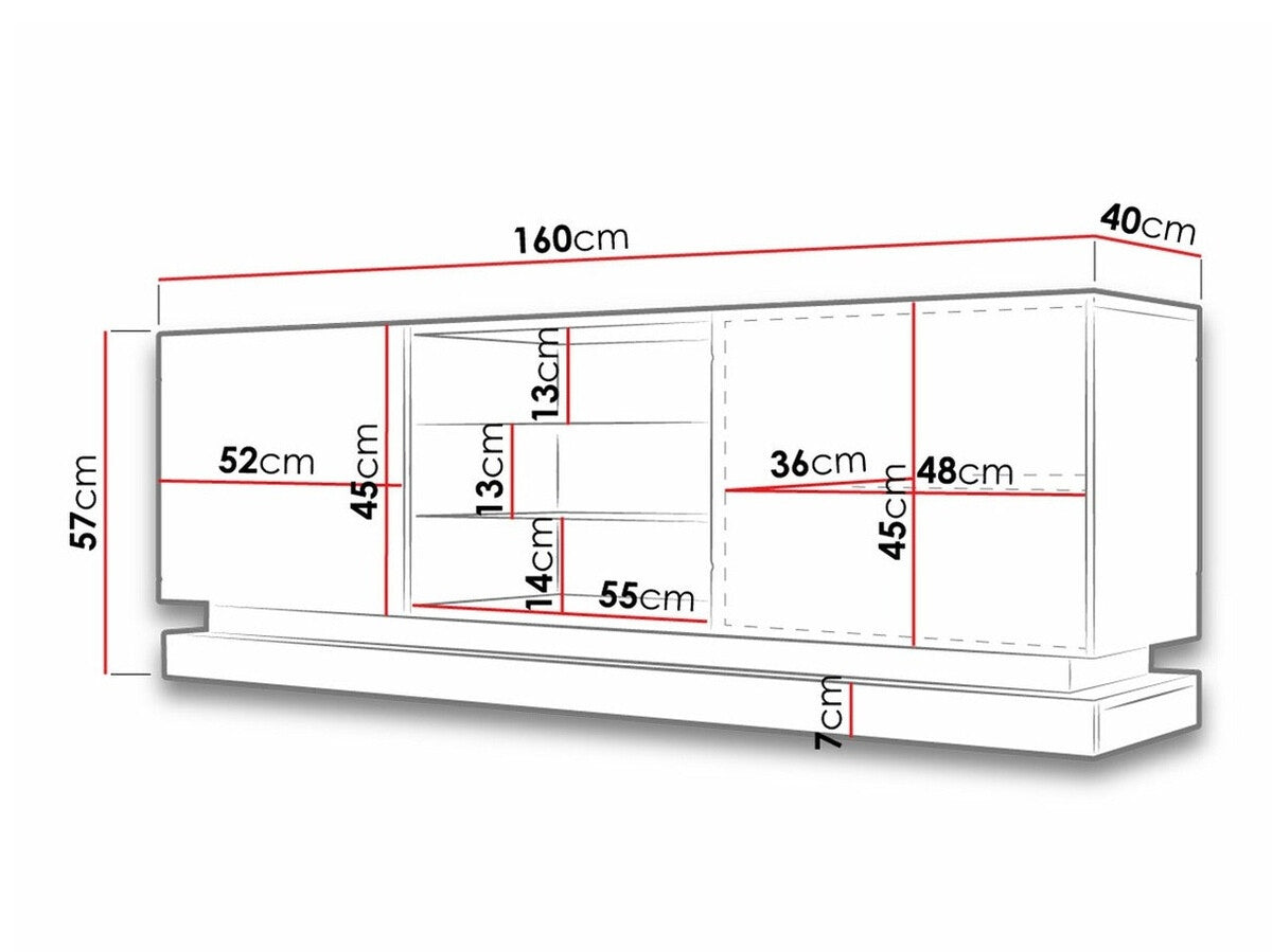 TV-bord Charlotte 127