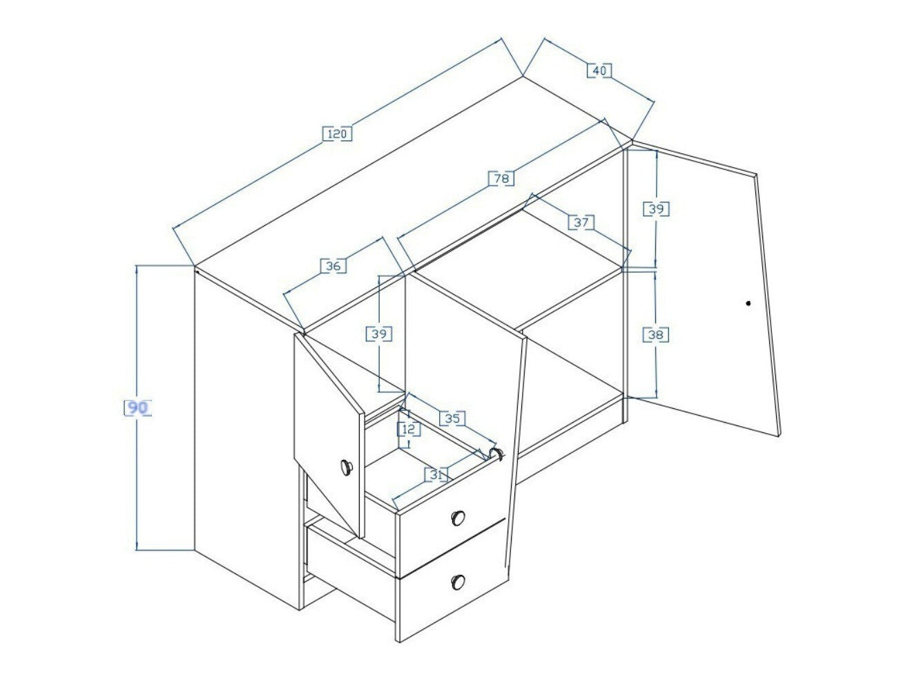 Møbelsæt Akron L120