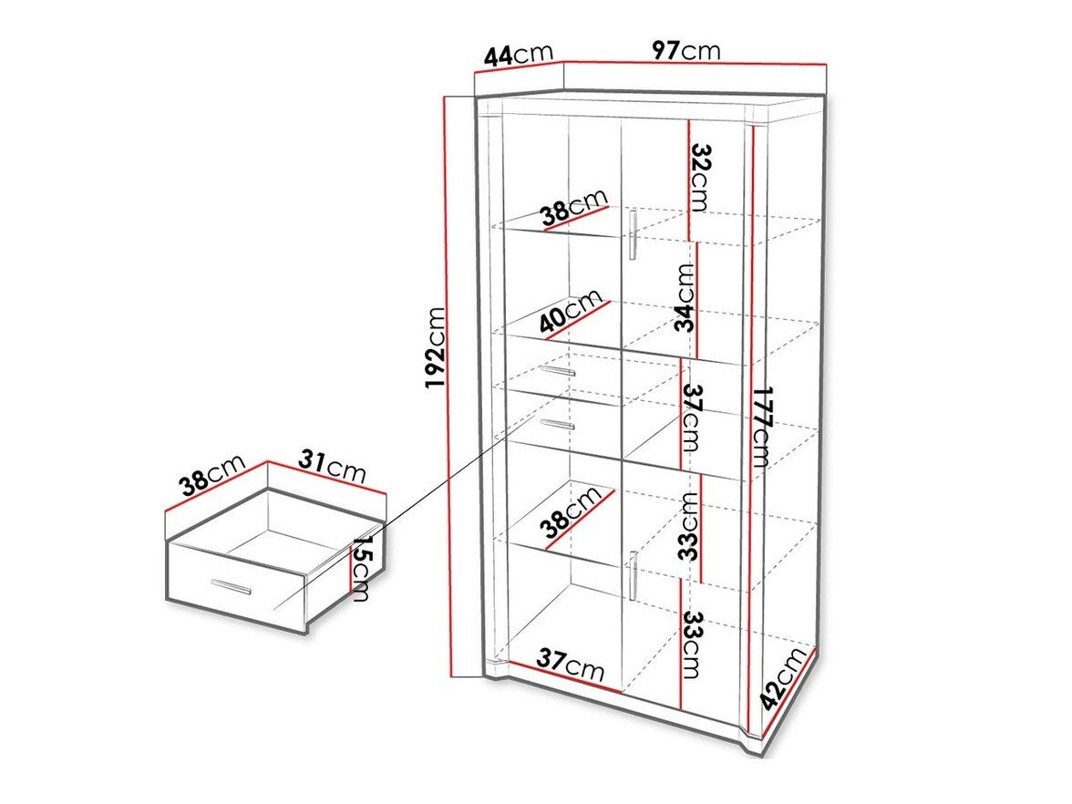 Bookcase Stanton D120