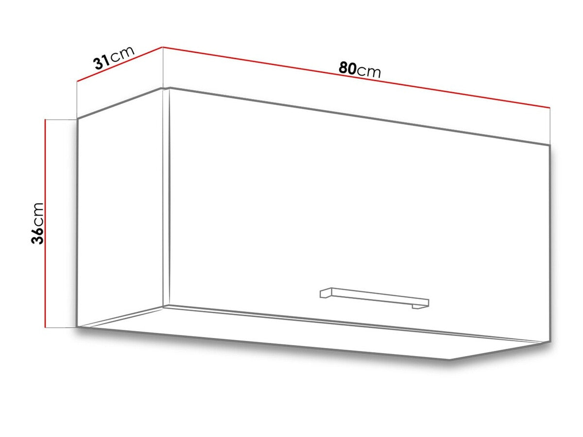 Modulært vægskab Wood White 131
