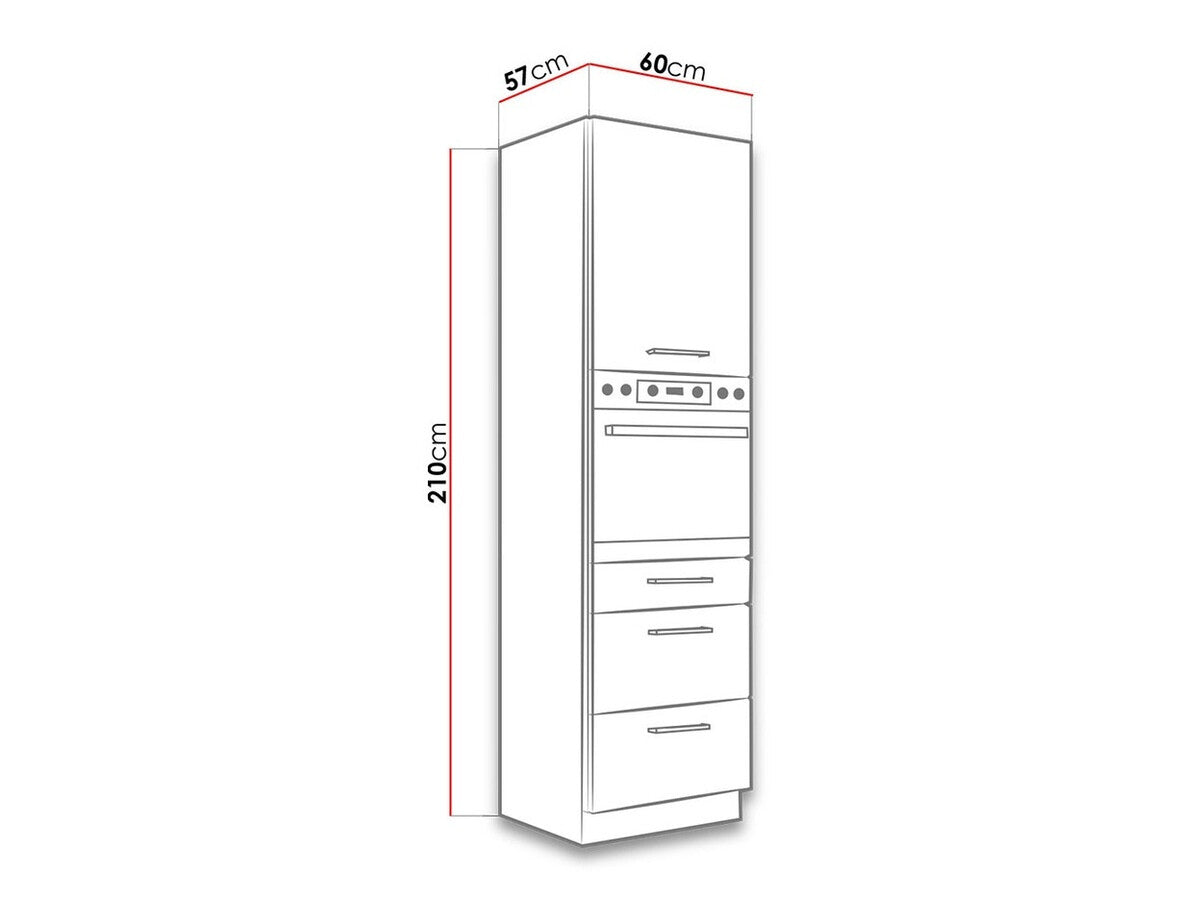 Modulskab til indbyggede apparater Wood White 126