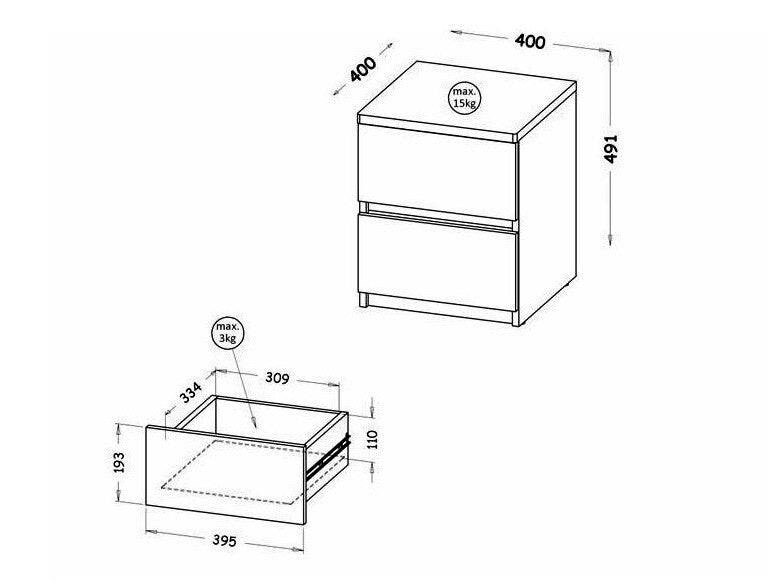 Sengebord Ogden M109