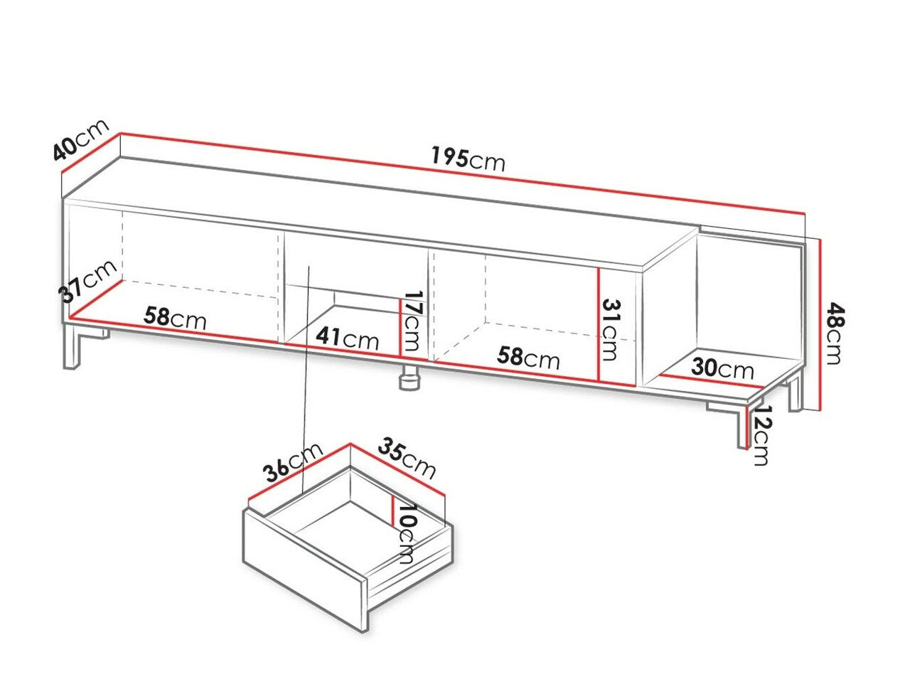 TV-bord Charlotte 157