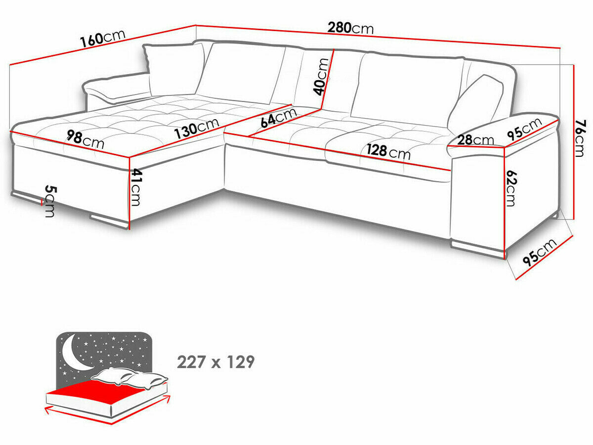 Hjørnesofa Comfivo 107